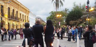 Plantón por el femicidio de Maribel Castillo. Foto: @tomvillota