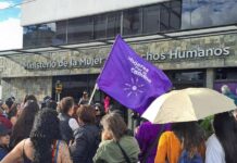 Grupos feministas rechazan la fusión del Ministerio de la Mujer y el Ministerio de Gobierno con un plantón