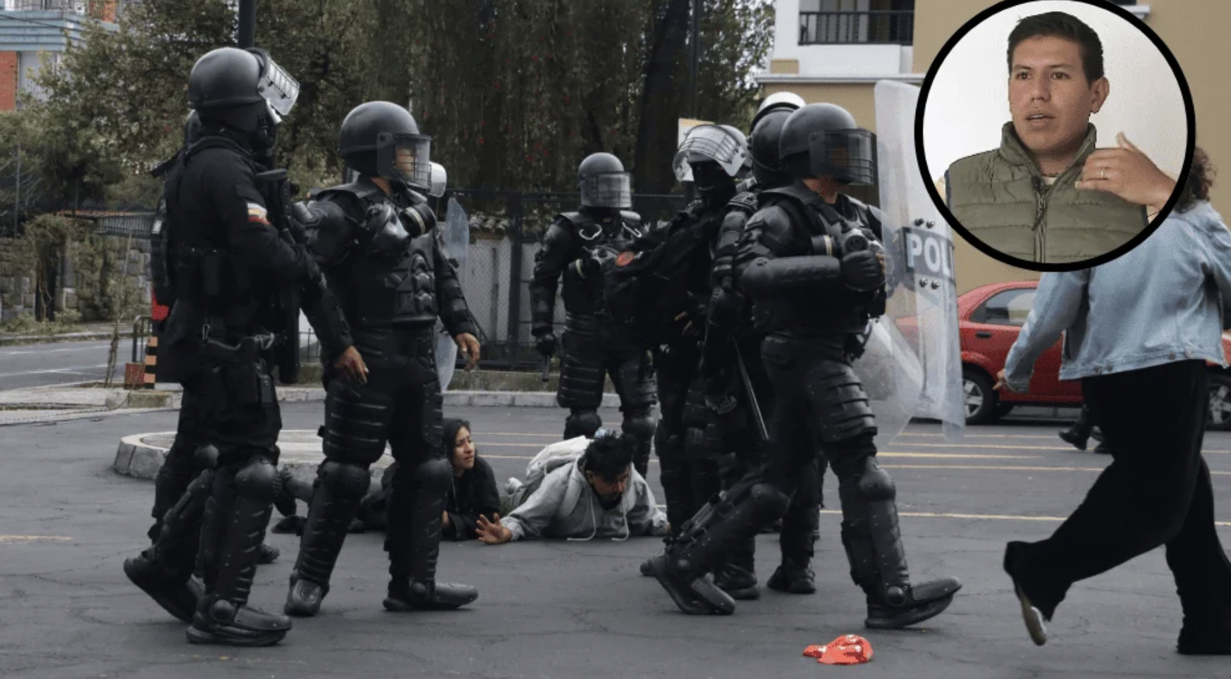 Podría ser operado: Camarógrafo de Ecuavisa registra una fractura tras ser agredido por la Policía durante protestas